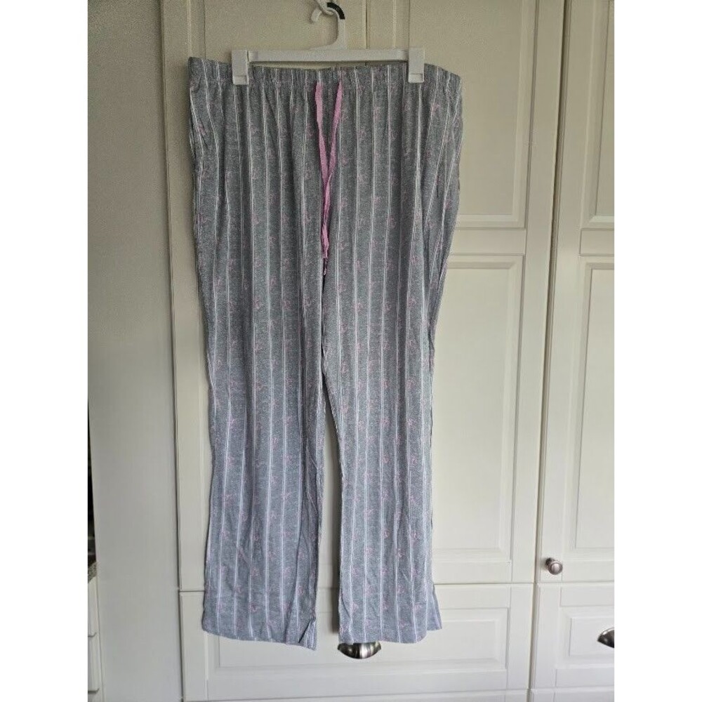 Nautica Womens Pajama Set - Long Sleeve Pink & Gray with Anchors - Size XXL NEW - Picture 5 of 6